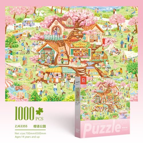 Vinlaa Puzzle-Sakura Park Jigsaw Puzzle 1000pcs