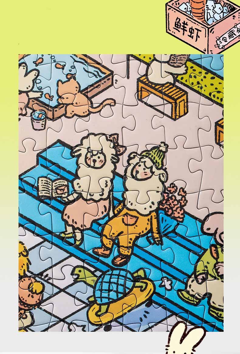 Animal Station Jigsaw Puzzle (5) Vinlaa-Animal Station 1000 Piece Puzzle