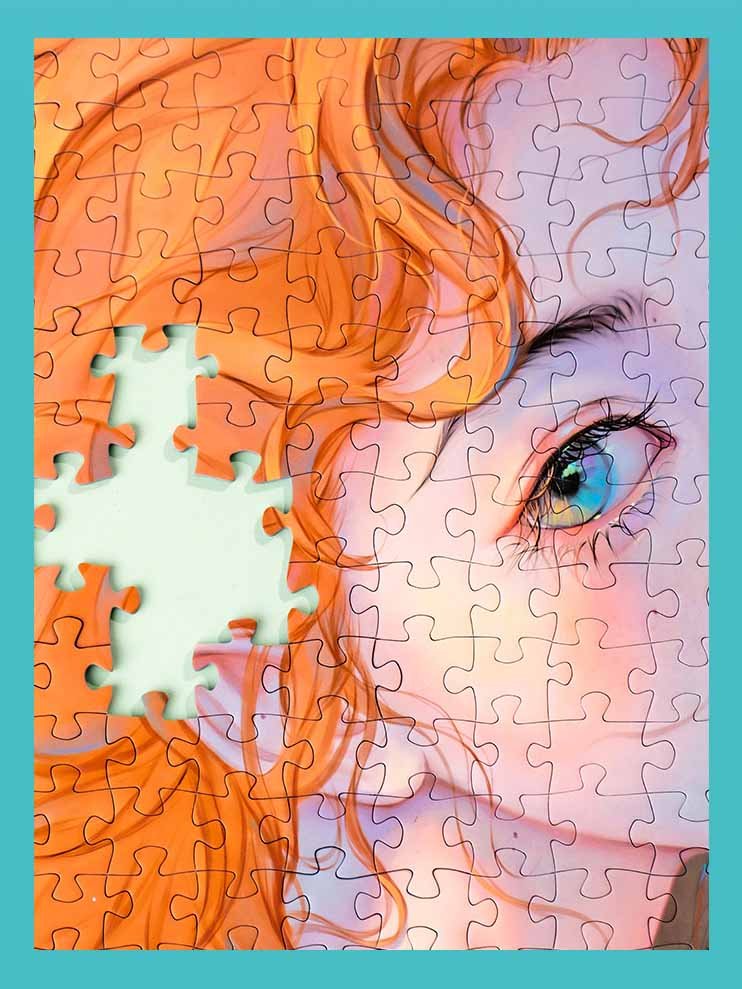 Discontinued-Vinlaa-Butterfly Girl 1000 Piece Puzzle