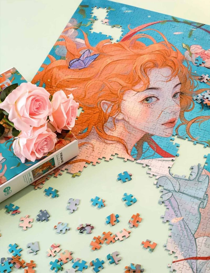 Discontinued-Vinlaa-Butterfly Girl 1000 Piece Puzzle