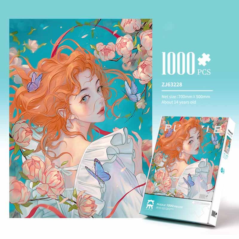 Discontinued-Vinlaa-Butterfly Girl 1000 Piece Puzzle
