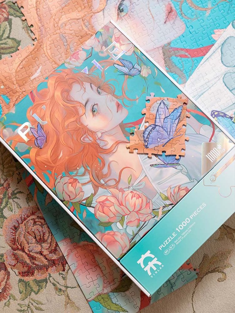 Discontinued-Vinlaa-Butterfly Girl 1000 Piece Puzzle
