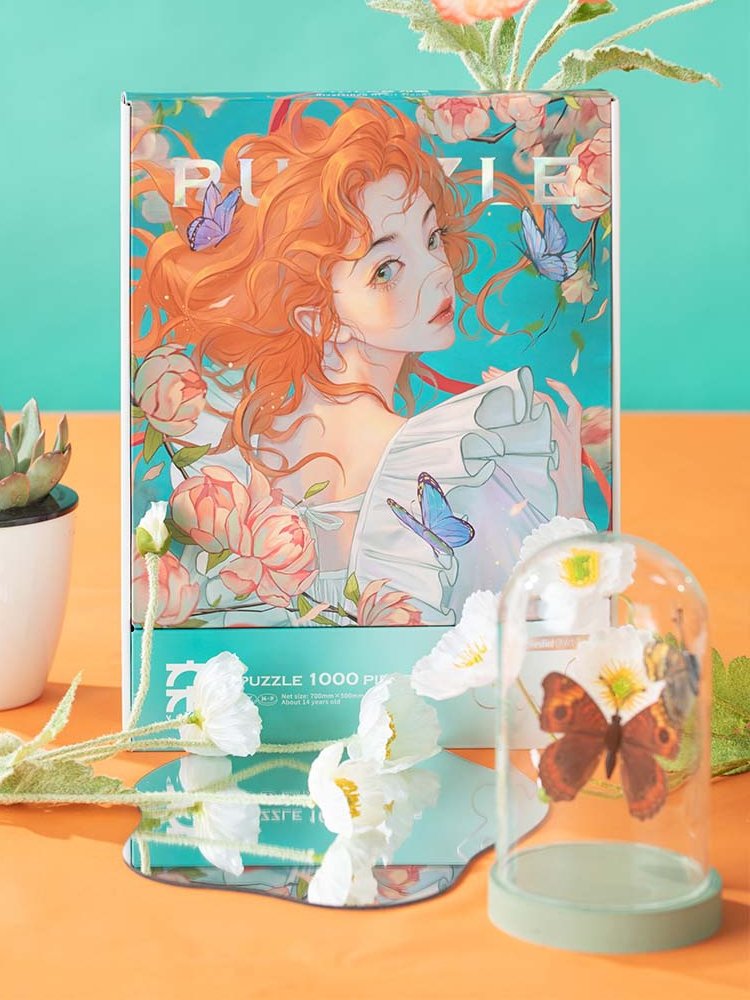 Discontinued-Vinlaa-Butterfly Girl 1000 Piece Puzzle