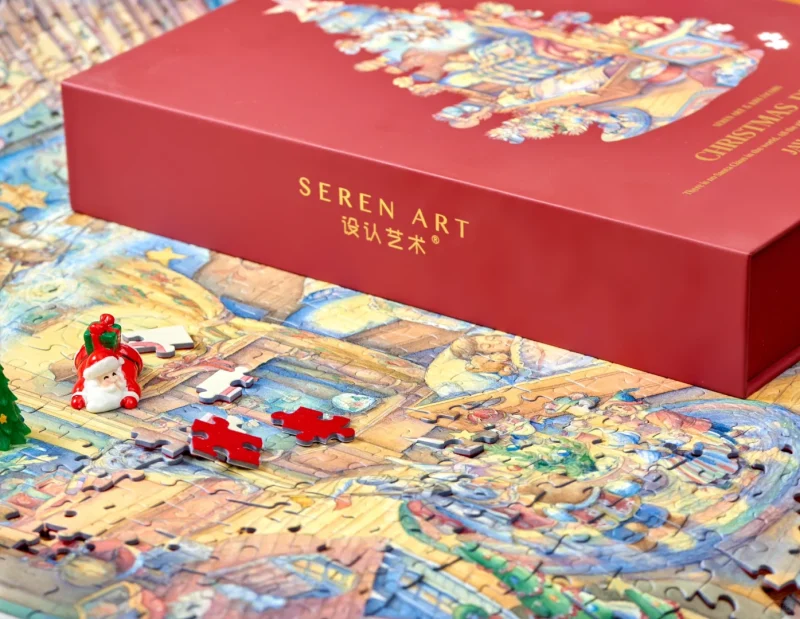 Discontinued-Seren Art-Christmas Dream 858 Piece Puzzle Red Velvet