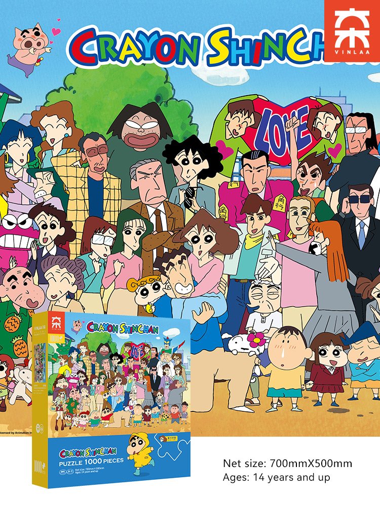 Vinlaa-Crayon Shin-chan 1000 Piece Puzzle-Family Portrait