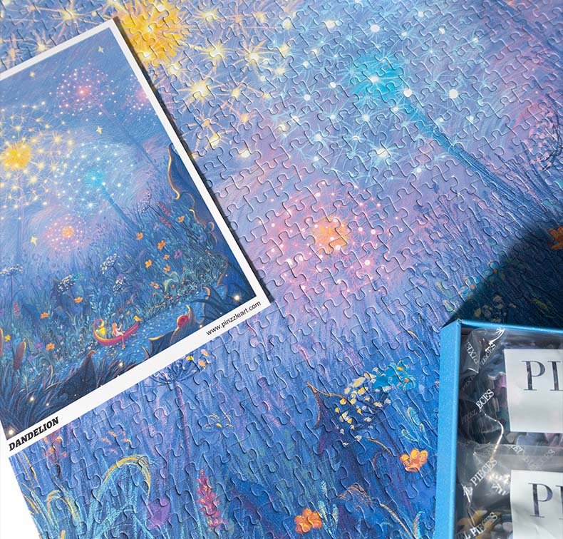 Dandelion Jigsaw Puzzle (3) Pixel Pieces-Dandelion 1000 Piece Puzzle