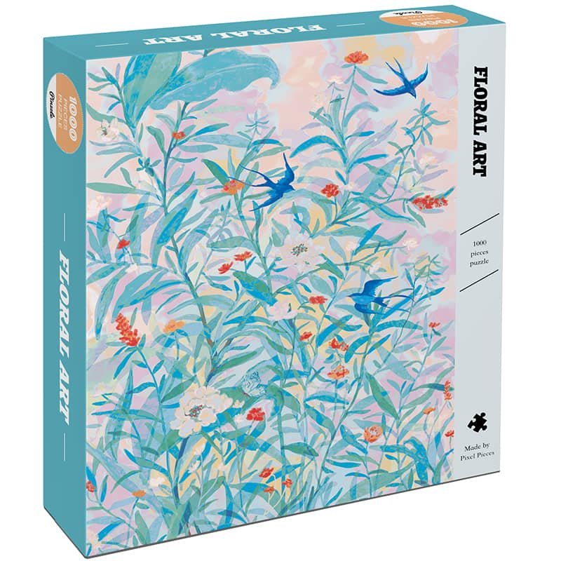 Floral Art (7) Pixel Pieces-Floral Art 1000 Piece Puzzle