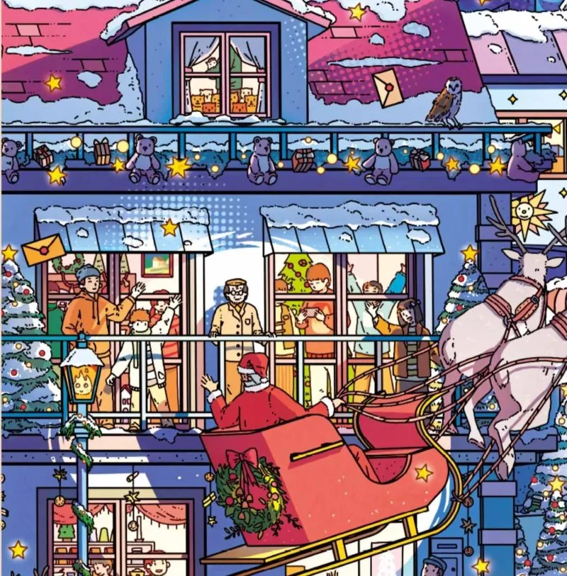 Himala Zaka 2022年クリスマスボックス Vinlaa Puzzle-Funny Winter B-1000 Piece Puzzle - TopPuzzleShop