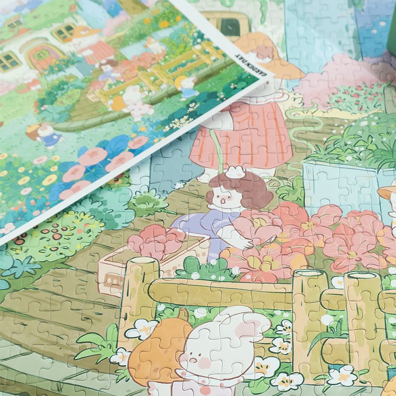 Garden Day Jigsaw Puzzle (1) Pixel Pieces-Garden Day 1000 Piece Puzzle
