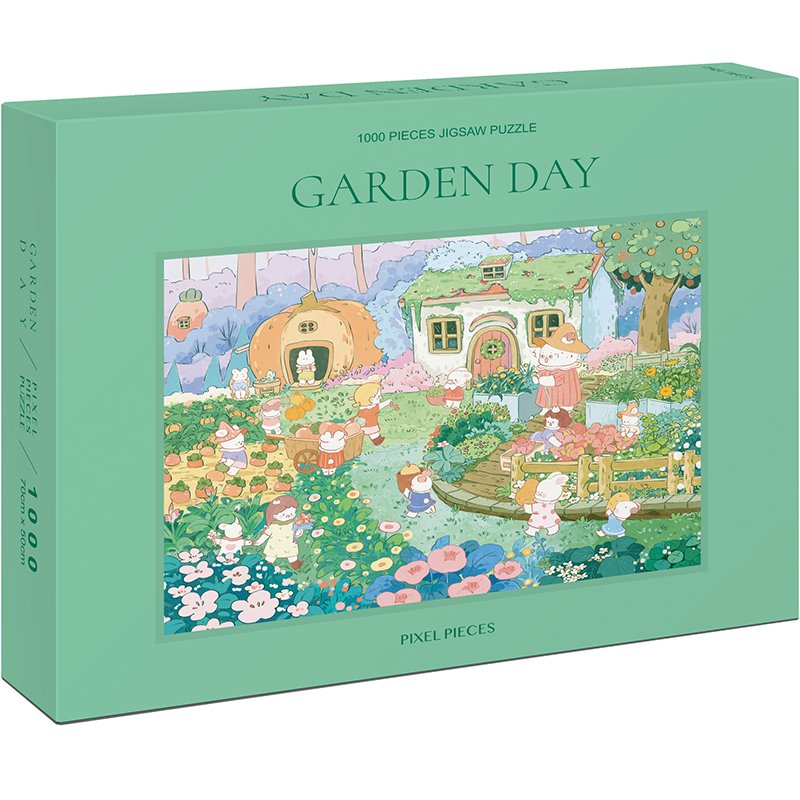 Garden Day Jigsaw Puzzle (2) Pixel Pieces-Garden Day 1000 Piece Puzzle