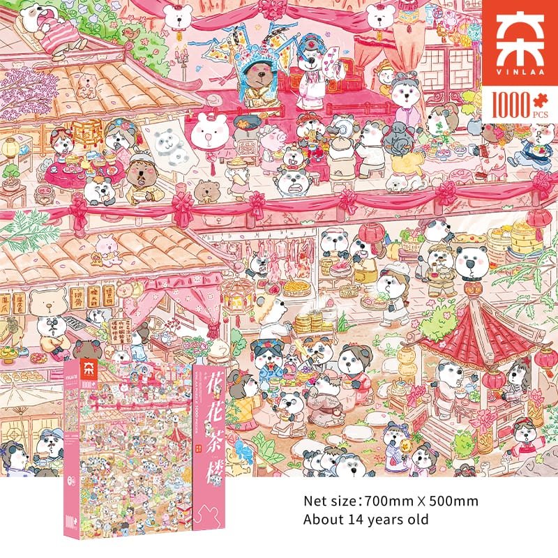 Discontinued-Vinlaa-Huahua Tea House 1000 Piece Puzzle