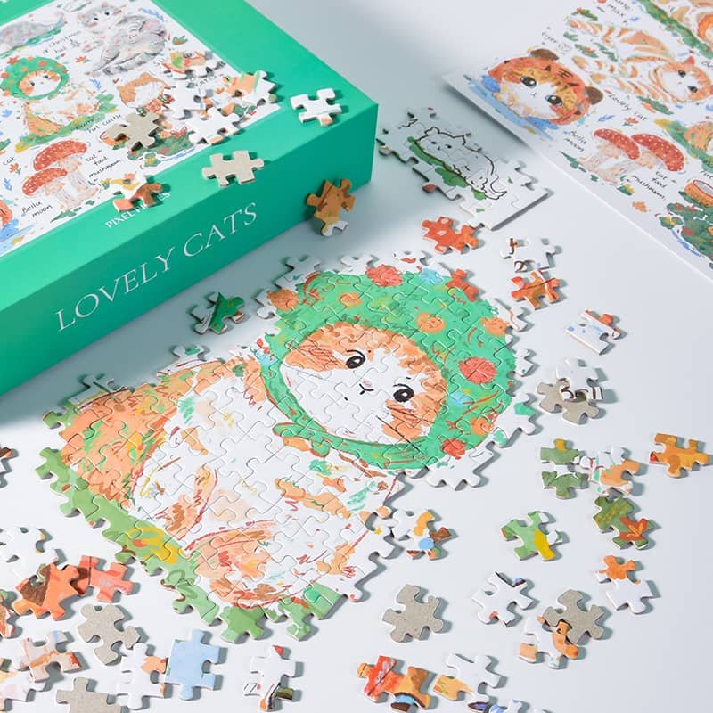 Lovely Cats Jigsaw Puzzle (1) Pixel Pieces-Lovely Cats 1000 Piece Puzzle