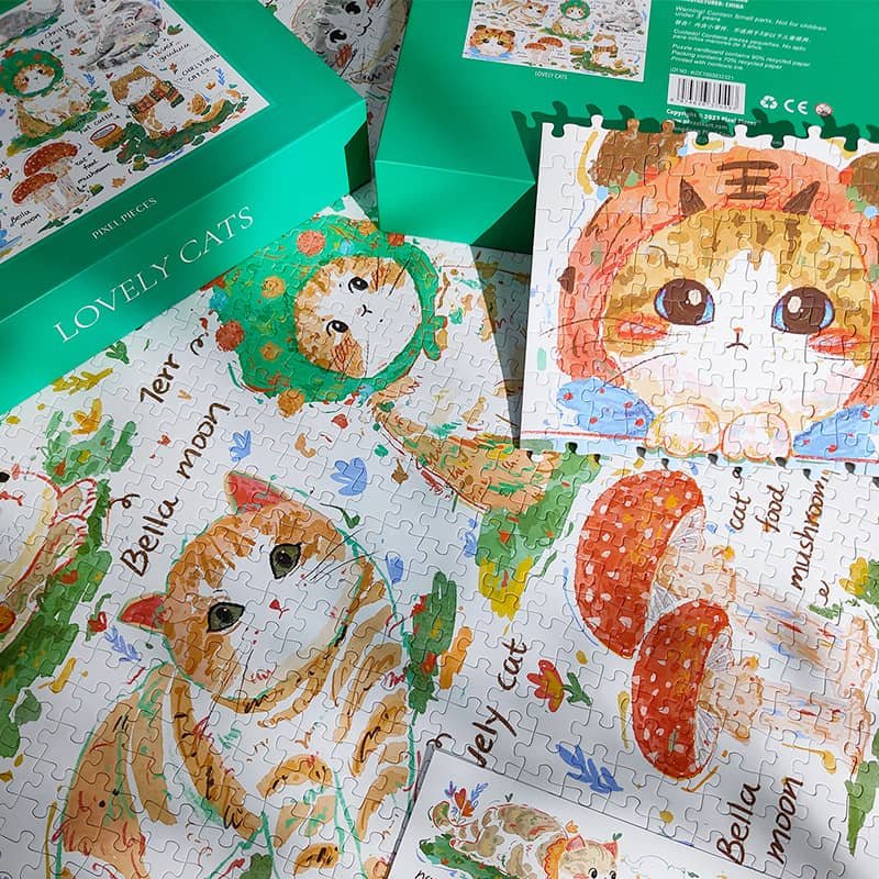 Lovely Cats Jigsaw Puzzle (8) Pixel Pieces-Lovely Cats 1000 Piece Puzzle