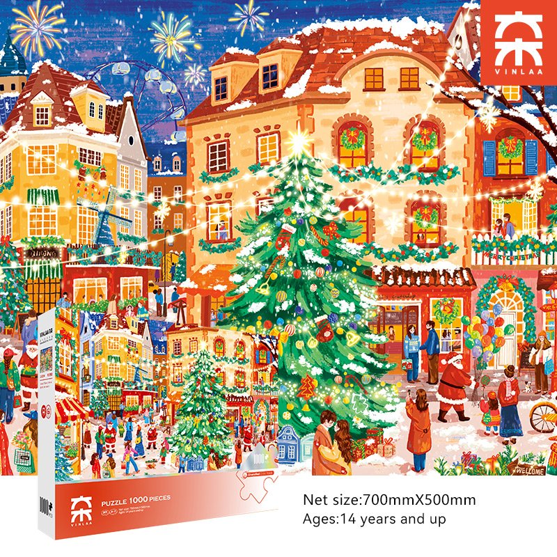 Vinlaa-Merry Christmas Puzzle 1000 Piece Puzzle