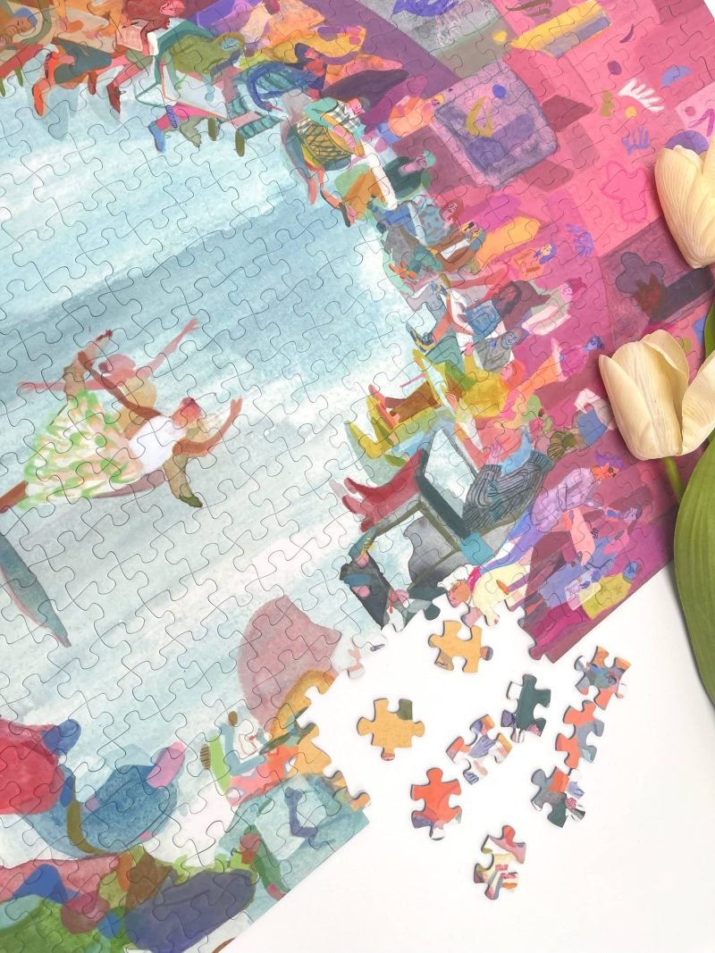 Discontinued-Seren Art-Museum Sketching Night 500 Piece Puzzle