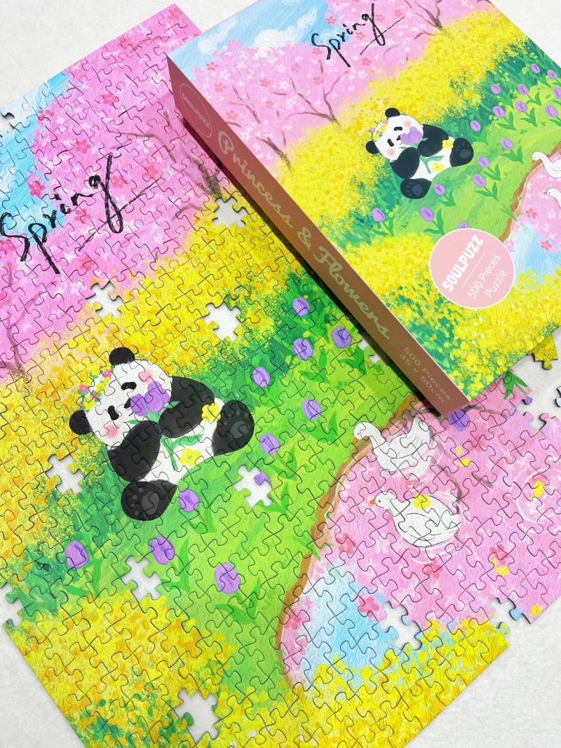 Panda Fubao's Flower (3) Soulpuzz-Panda Fubao's Flower Jigsaw Puzzle 500pcs
