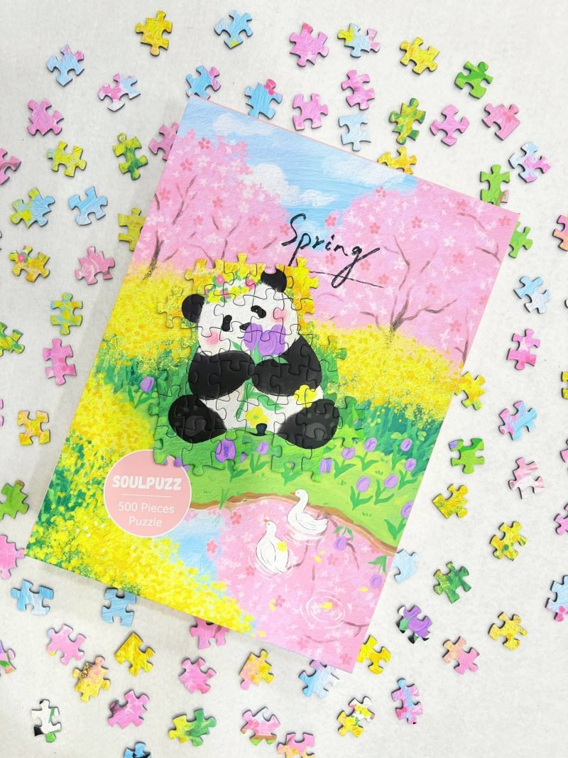Panda Fubao's Flower (5) Soulpuzz-Panda Fubao's Flower Jigsaw Puzzle 500pcs