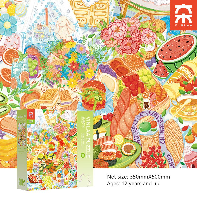 Picnic Day (2) Discontinued-Vinlaa-Picnic Day 500 Piece Puzzle