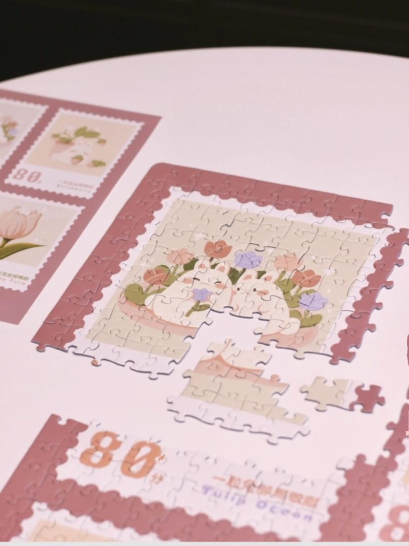 Discontinued-Ber-Rabbit Stamp Jigsaw Puzzle 500pcs