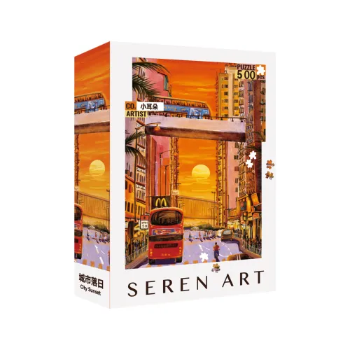 Seren Art-Hong Kong Sunset 500 Piece Puzzle