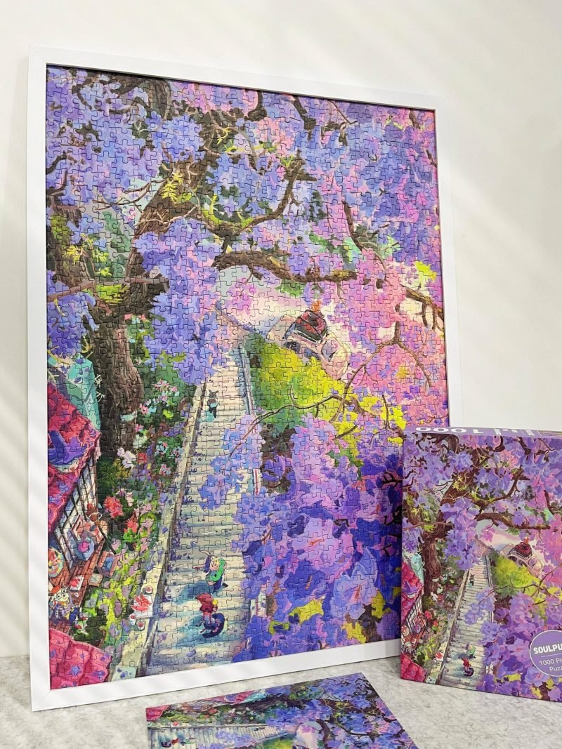 Soulpuzz-Under The Jacaranda Jigsaw Puzzle 1000pcs