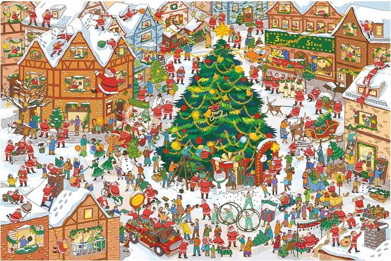 Discontinued-Momibook-Christmas 101 Santa Claus Jigsaw Puzzle 1000pcs