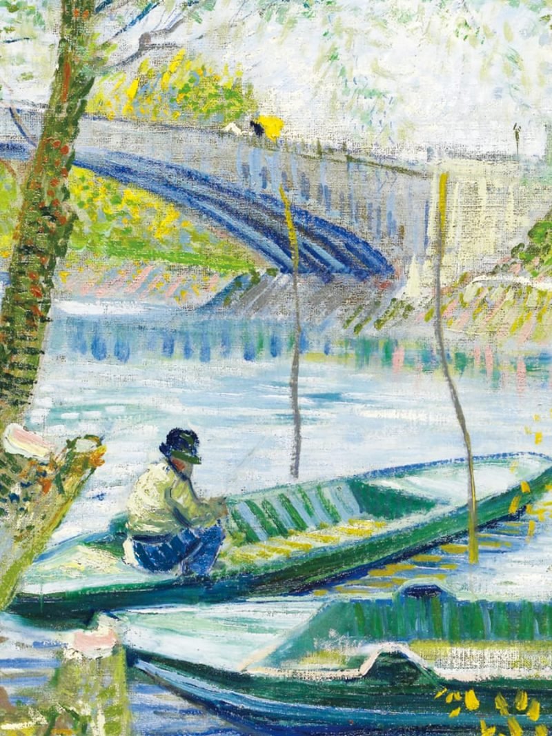 Discontinued-Van Gogh Puzzle-Fishing in Spring Jigsaw Puzzle 1008pcs-Kibifufu