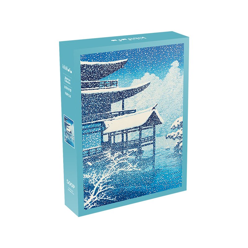 Kibifufu-Golden Pavilion in Snow Jigsaw Puzzle 500pcs-Hasui Kawase