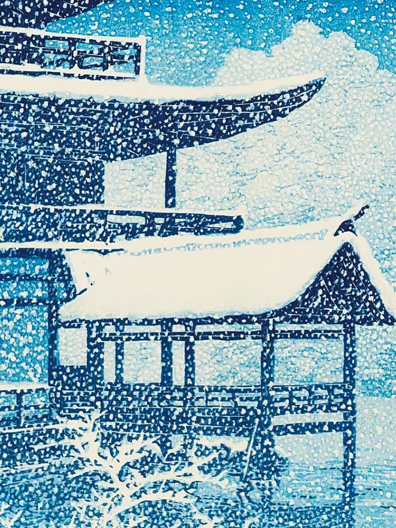 Golden Pavilion in Snow (2) Discontinued-Kibifufu-Golden Pavilion in Snow Jigsaw Puzzle 500pcs-Hasui Kawase