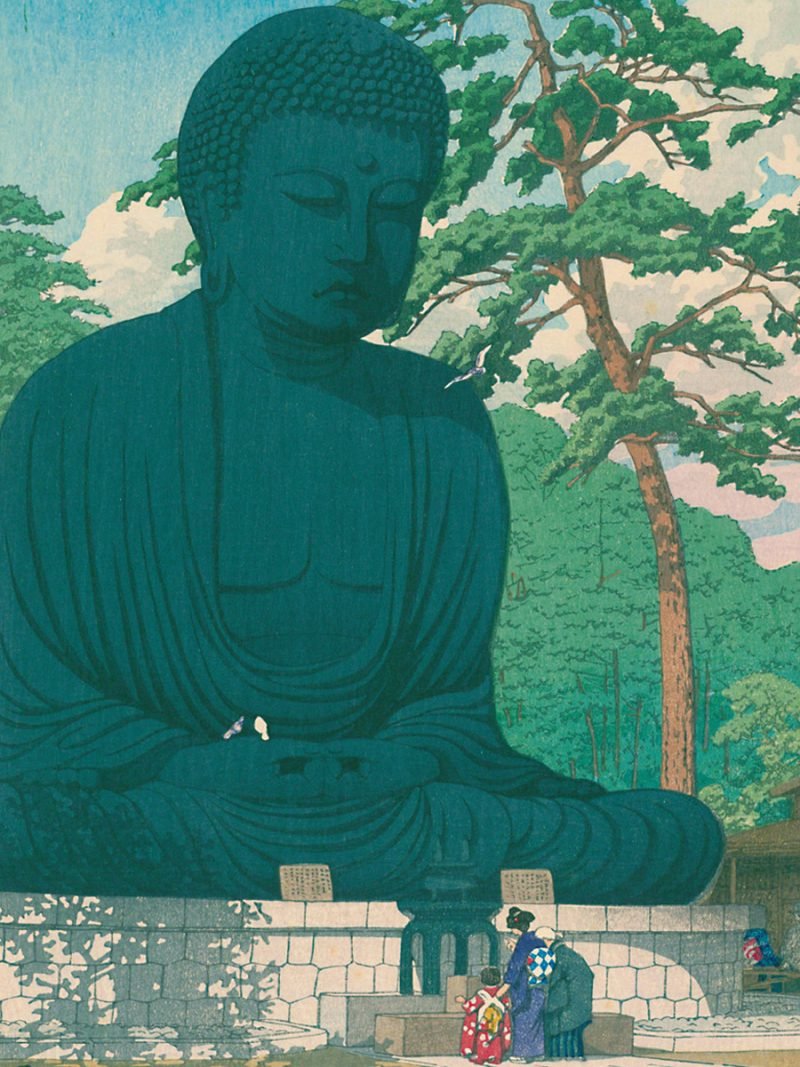 Kibifufu-Great Buddha at Kamakura Jigsaw Puzzle 500pcs-Hasui Kawase