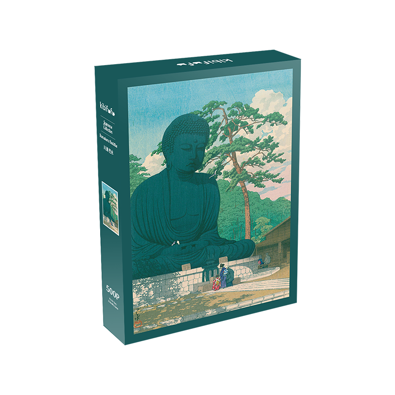 Kibifufu-Great Buddha at Kamakura Jigsaw Puzzle 500pcs-Hasui Kawase