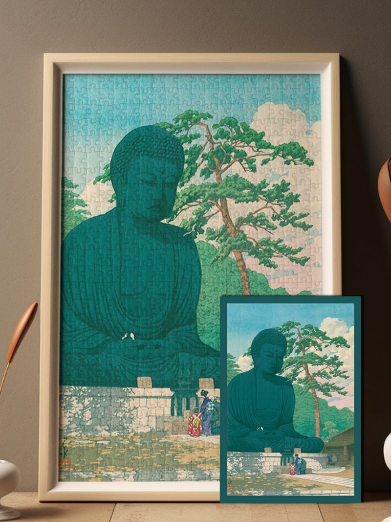 Kibifufu-Great Buddha at Kamakura Jigsaw Puzzle 500pcs-Hasui Kawase