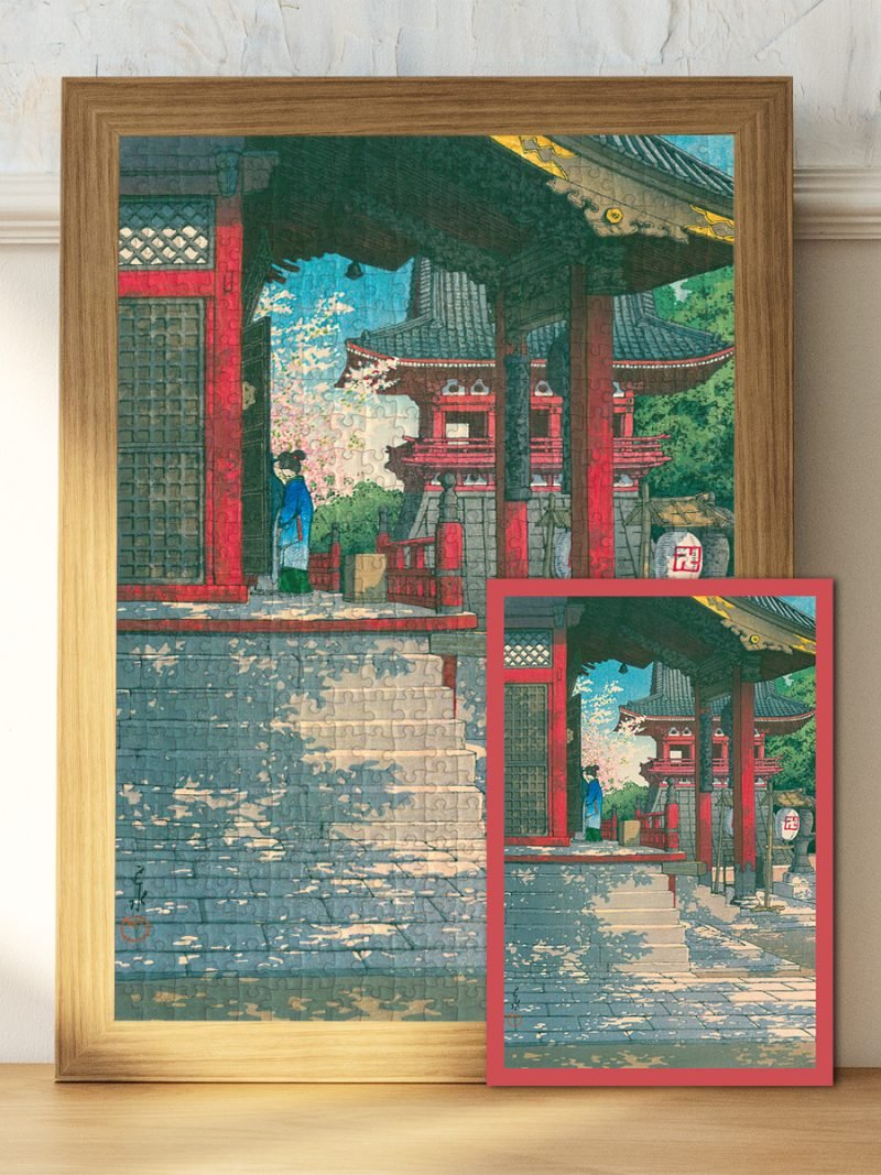 Kibifufu-Meguro Temple Jigsaw Puzzle 500pcs-Hasui Kawase