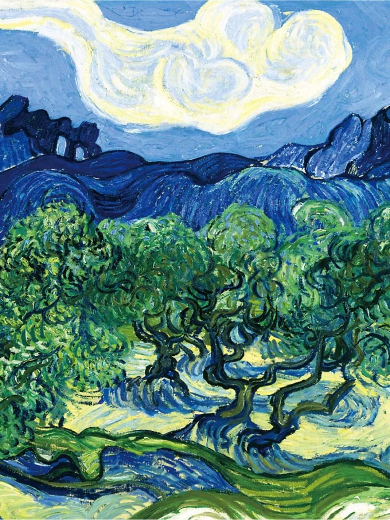 Olive Trees with the Alpilles (2) Vincent Van Gogh Jigsaw Puzzle 500pcs-Olive Trees with the Alpilles-Kibifufu