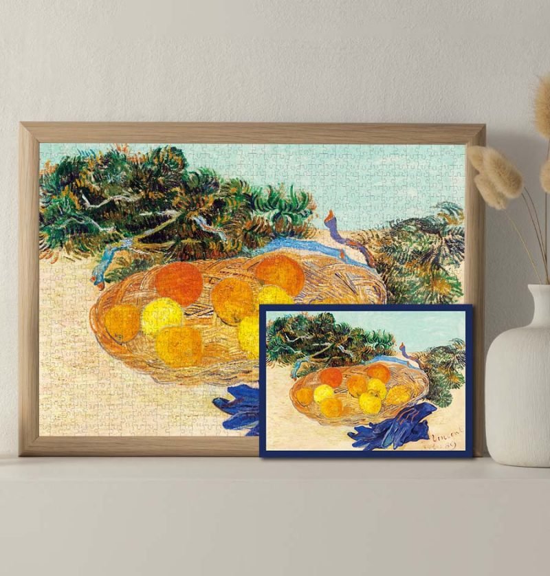 Van Gogh Puzzles-Still Life of Oranges and Lemons with Blue Gloves Jigsaw Puzzle 1008pcs-Kibifufu
