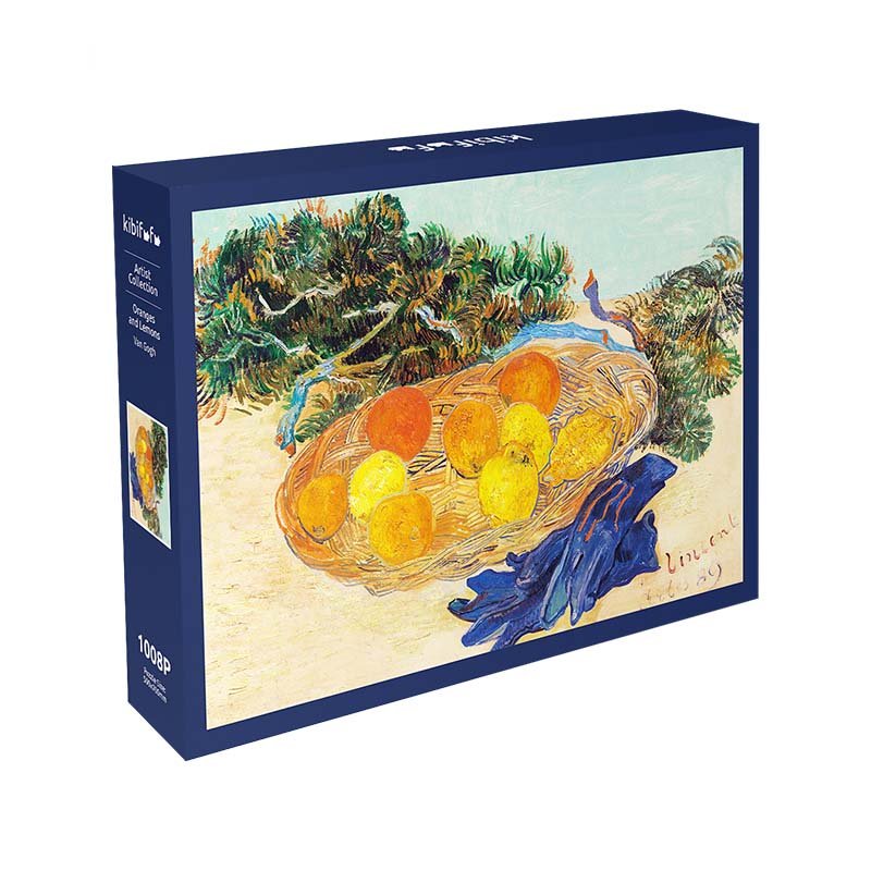 Van Gogh Puzzles-Still Life of Oranges and Lemons with Blue Gloves Jigsaw Puzzle 1008pcs-Kibifufu