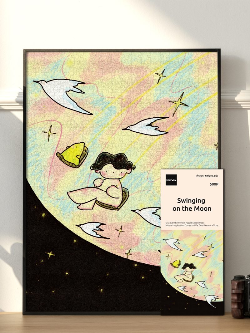 Swinging on the Moon (1) Kibifufu-Swinging On the Moon Jigsaw Puzzle 500pcs