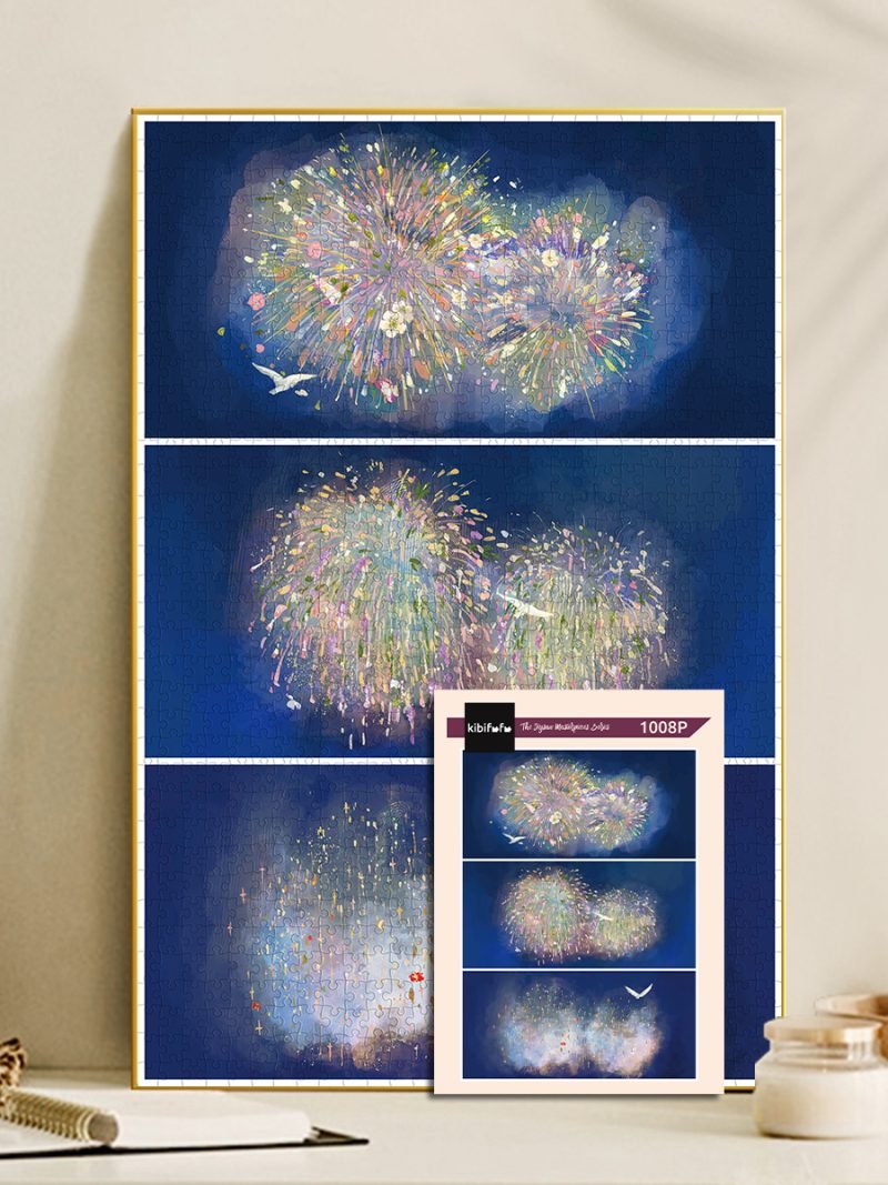 Three moments of fireworks (1) Kibifufu-Three Moments of Fireworks Jigsaw Puzzle 1008pcs