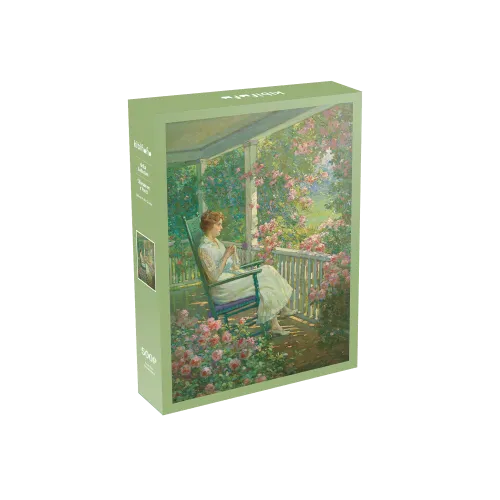 Kibifufu-Woman Sitting on the Balcony Jigsaw Puzzle 500pcs