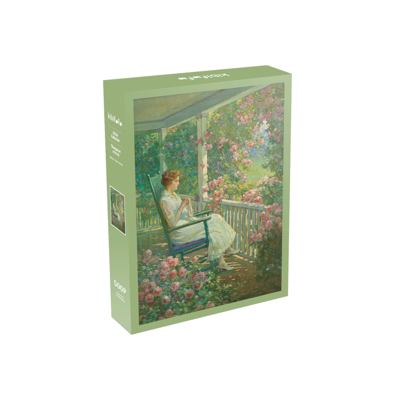 Kibifufu-Woman Sitting on the Balcony Jigsaw Puzzle 500pcs