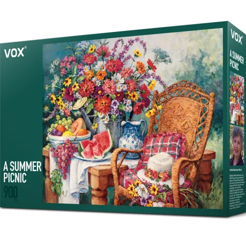 Barbara Mock Painting Jigsaw Puzzle 900pcs-Vox Puzzle-A Summer Picnic