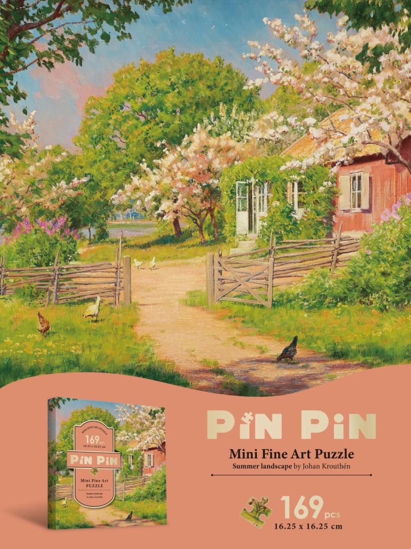 宣发海报-0522-第2期-迷你油画系列 Art Mini Puzzle 169pcs Jigsaw Puzzle-Summer Landscape by Johan Krouthen