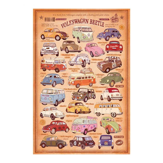 Volkswagen Beetle Jigsaw Puzzle 1000pcs-Momibook