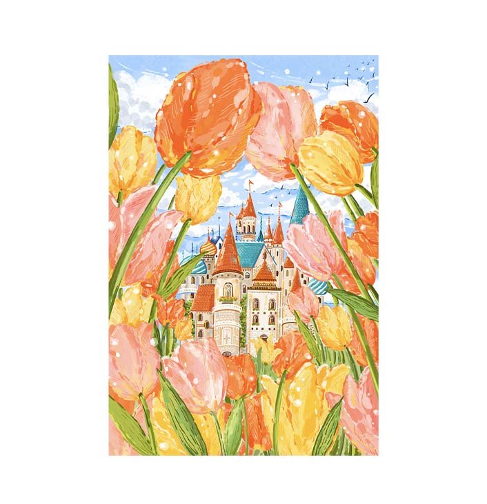 Castle in Flowers Jigsaw Puzzle 1000pcs-Momibook