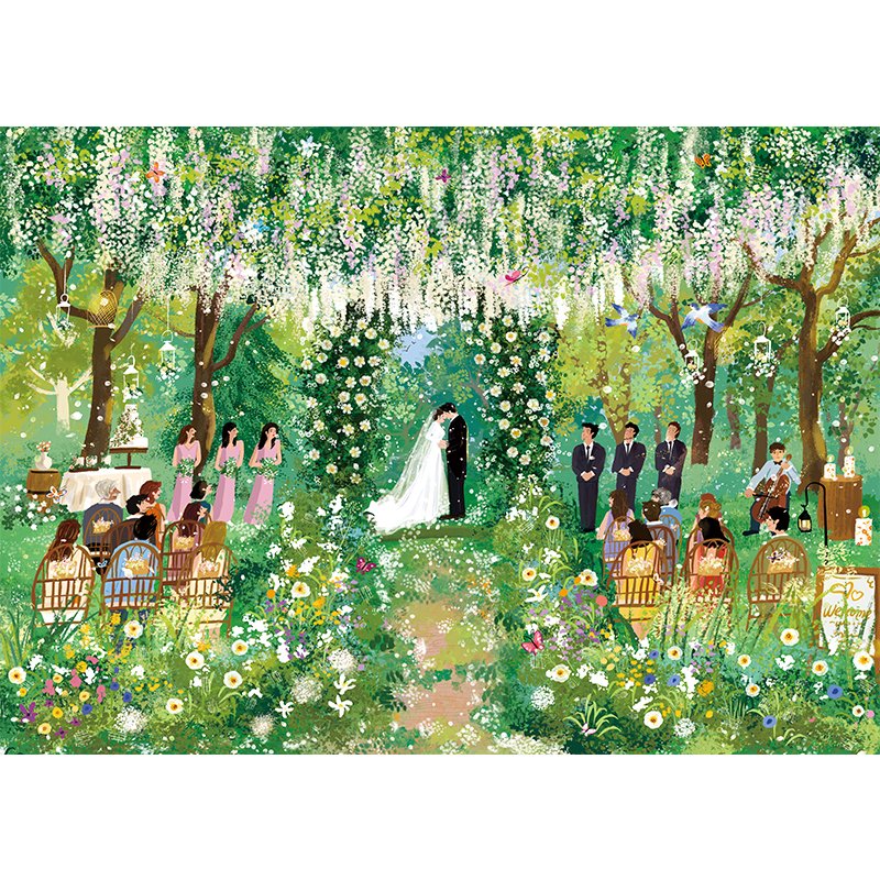 Lawn wedding Jigsaw Puzzle (1) 1000pcs Jigsaw Puzzle-Botop-Lawn Wedding
