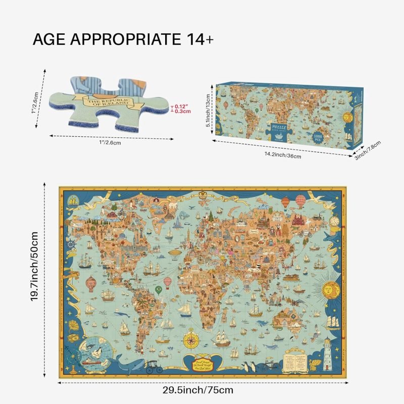 Journey Through the World-Momibook Puzzle 1000pcs