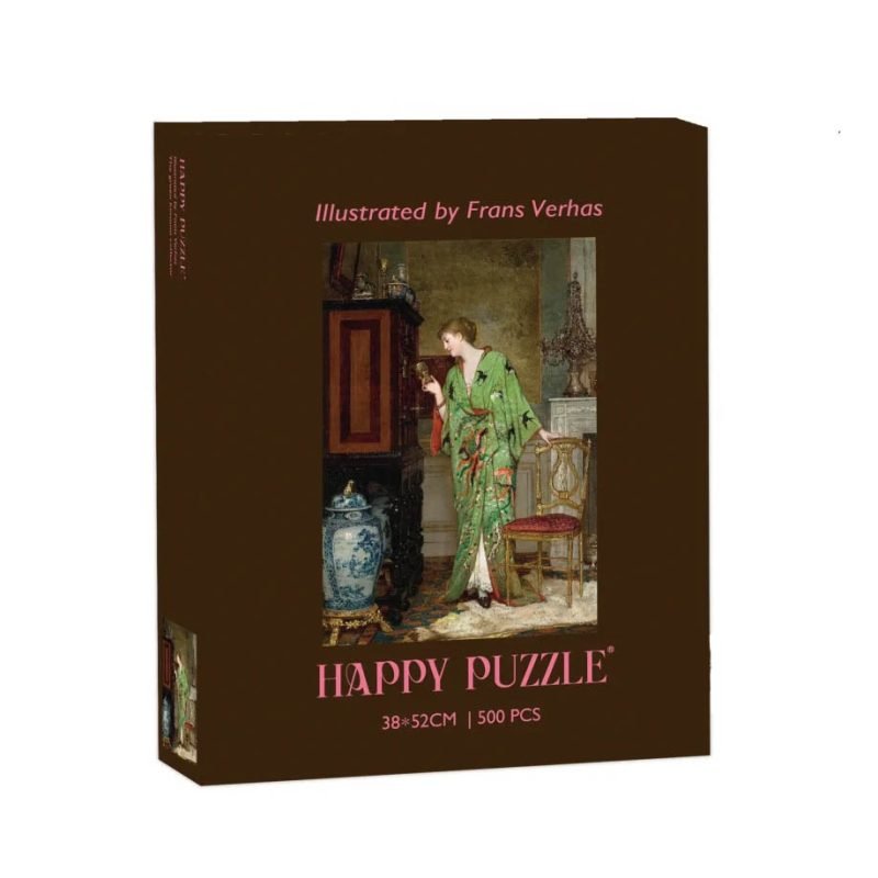 Happy Puzzle (1) Art Jigsaw Puzzle 500pcs-Happy Puzzle-The Green Kimono Collector By Frans Verhas