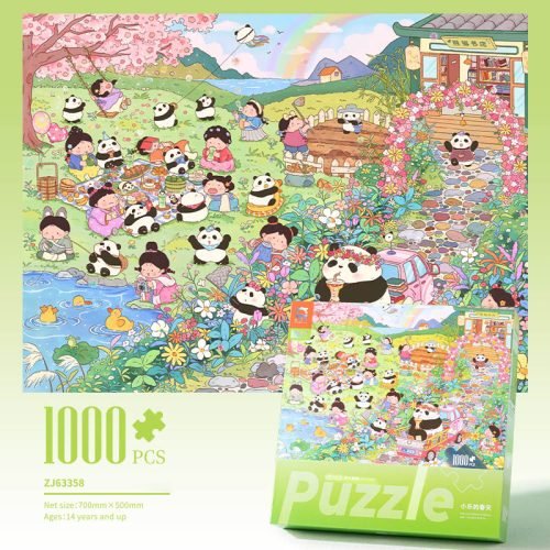 1000pcs Jigsaw Puzzle-Vinlaa-Panda's Spring