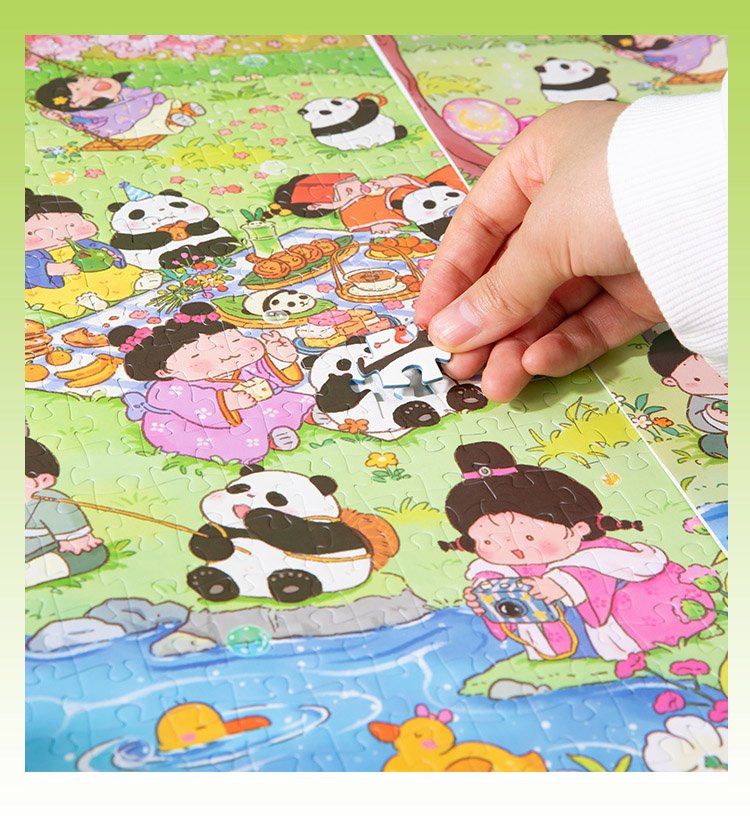 1000pcs Jigsaw Puzzle-Vinlaa-Panda's Spring