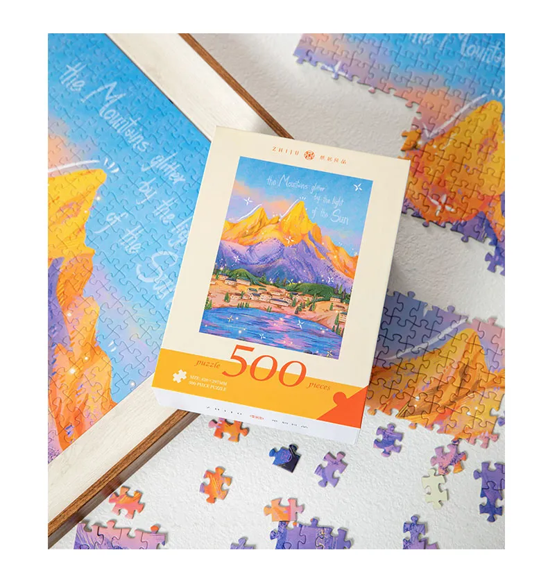 500pcs Jigsaw Puzzle-Zhiju-Alpenglow In Yunnang - TopPuzzleShop